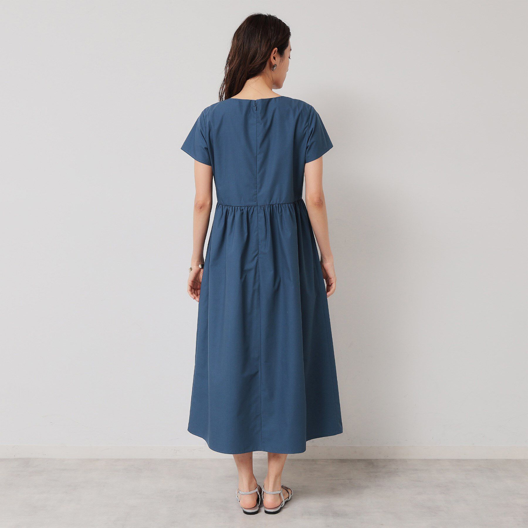 SunaUna「【接触冷感／フラワーモチーフ】フレンチスリーブワンピース」|ワンピース|