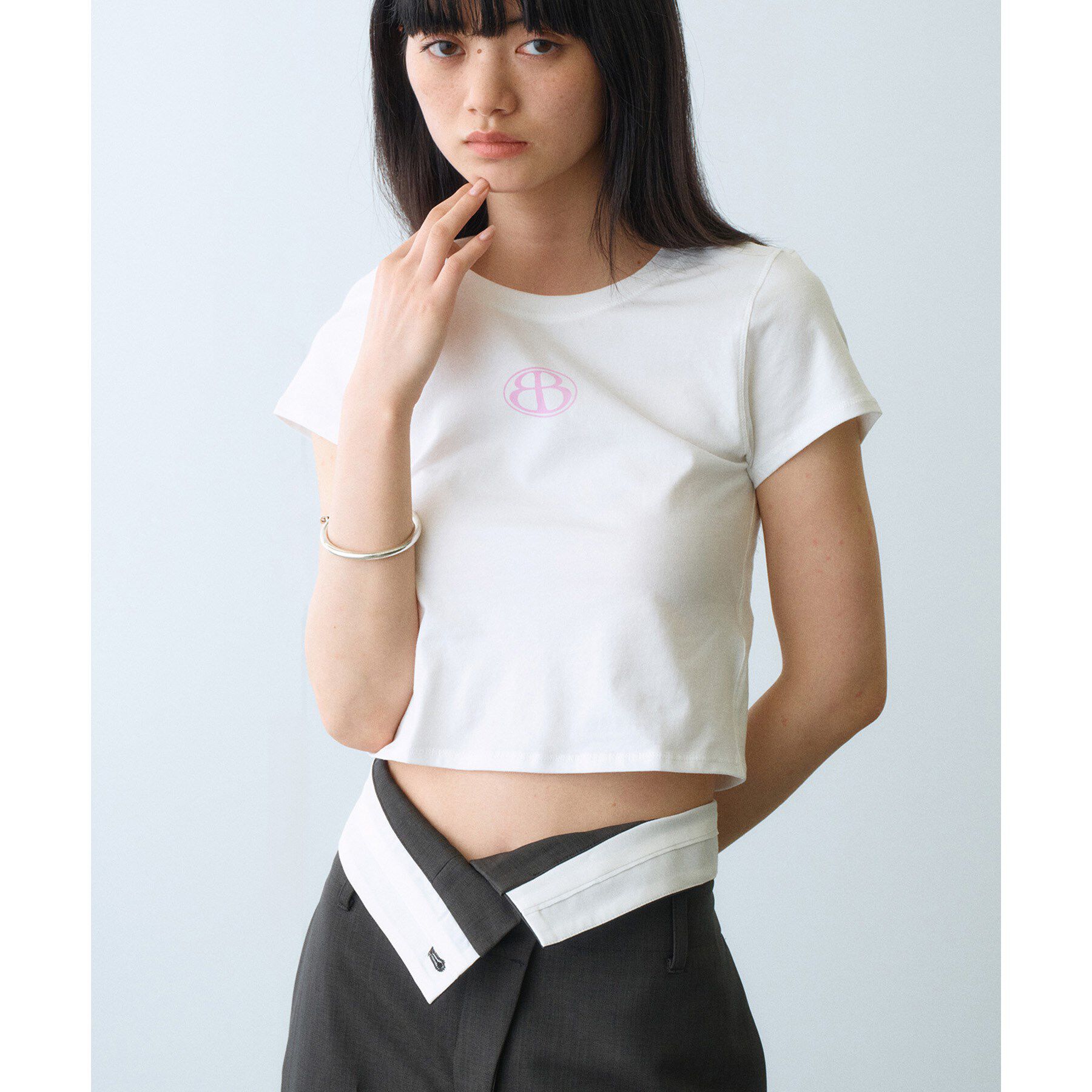 CODE A「Organic Basics｜Vutterfly Baby Tee」|Tシャツ・カットソー|ホワイト(001)