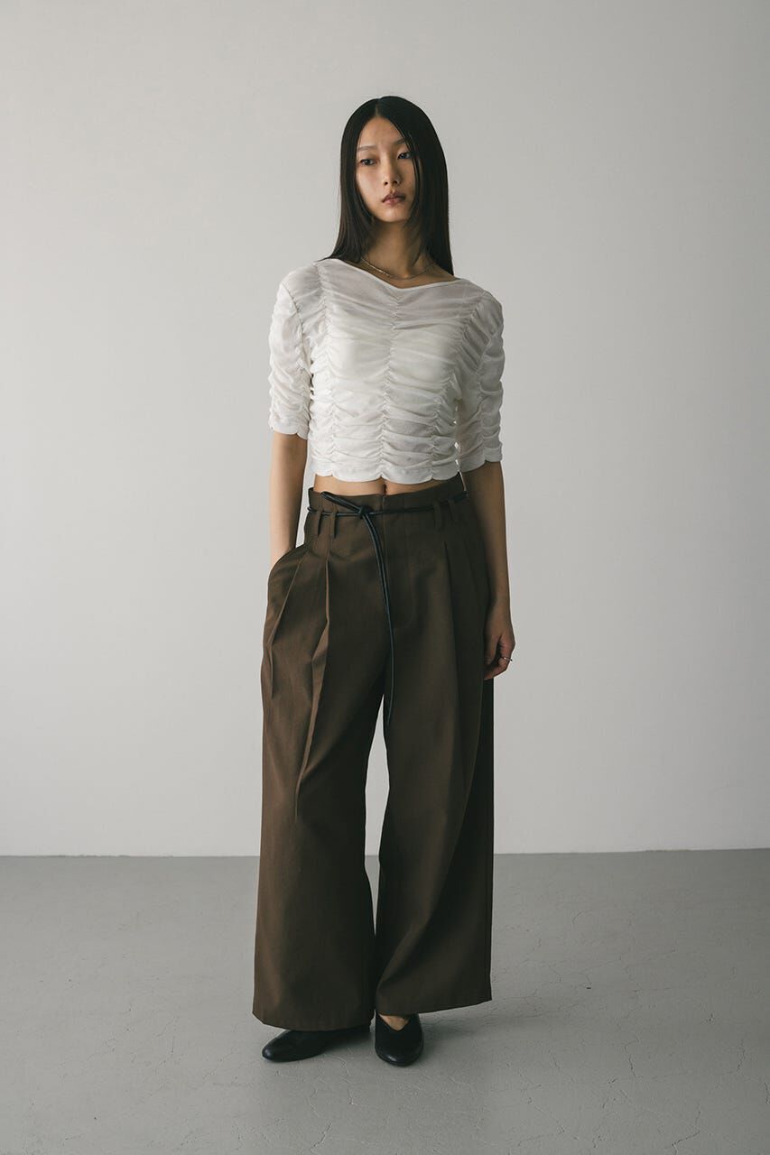 STYLEMIXER「ランダムシャーリングトップ」|Tシャツ・カットソー|WHT