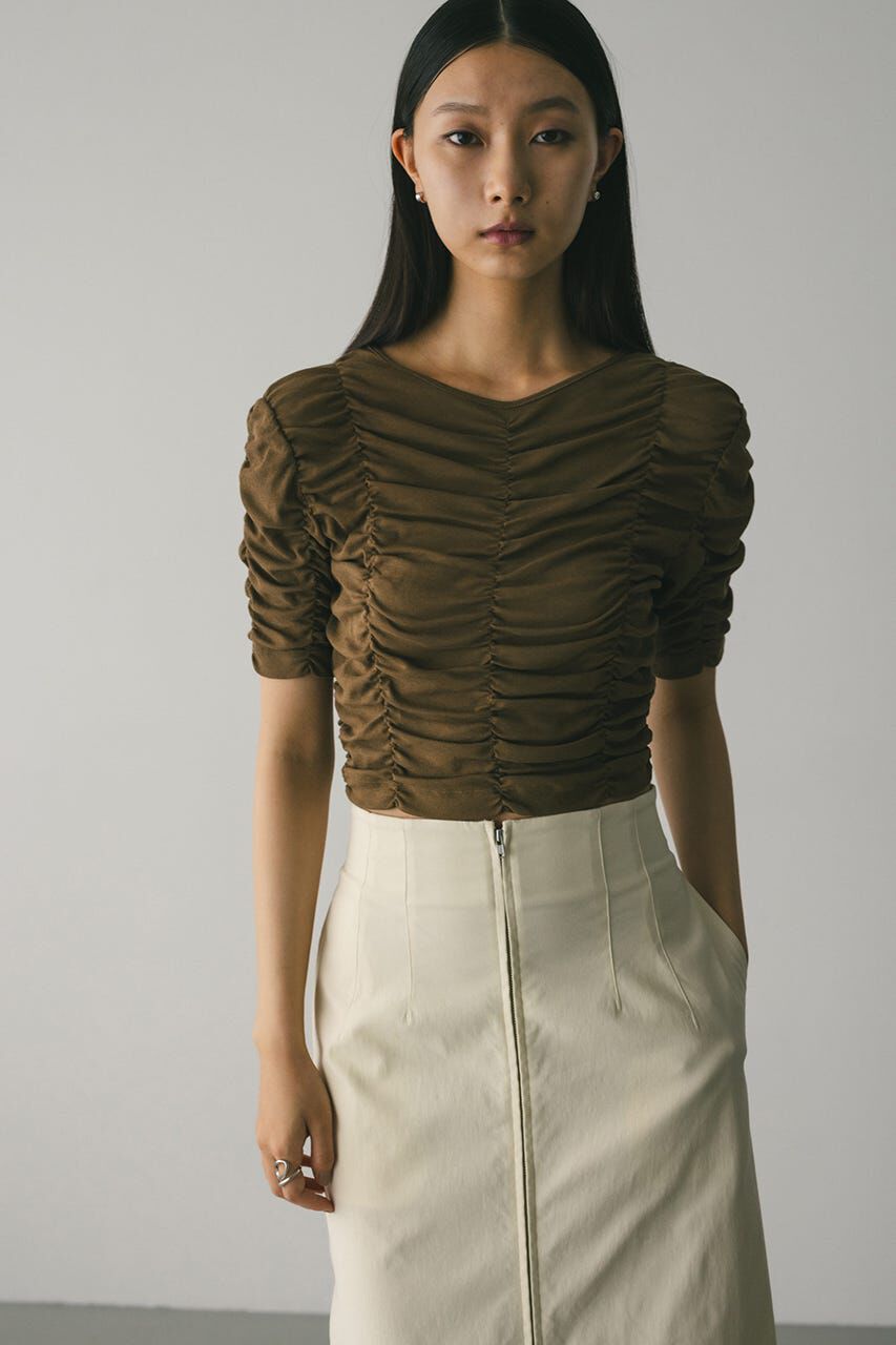 STYLEMIXER「ランダムシャーリングトップ」|Tシャツ・カットソー|BRN