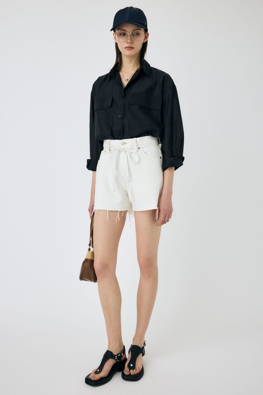 MOUSSY「WIDE DENIM ショーツ」|デニム|