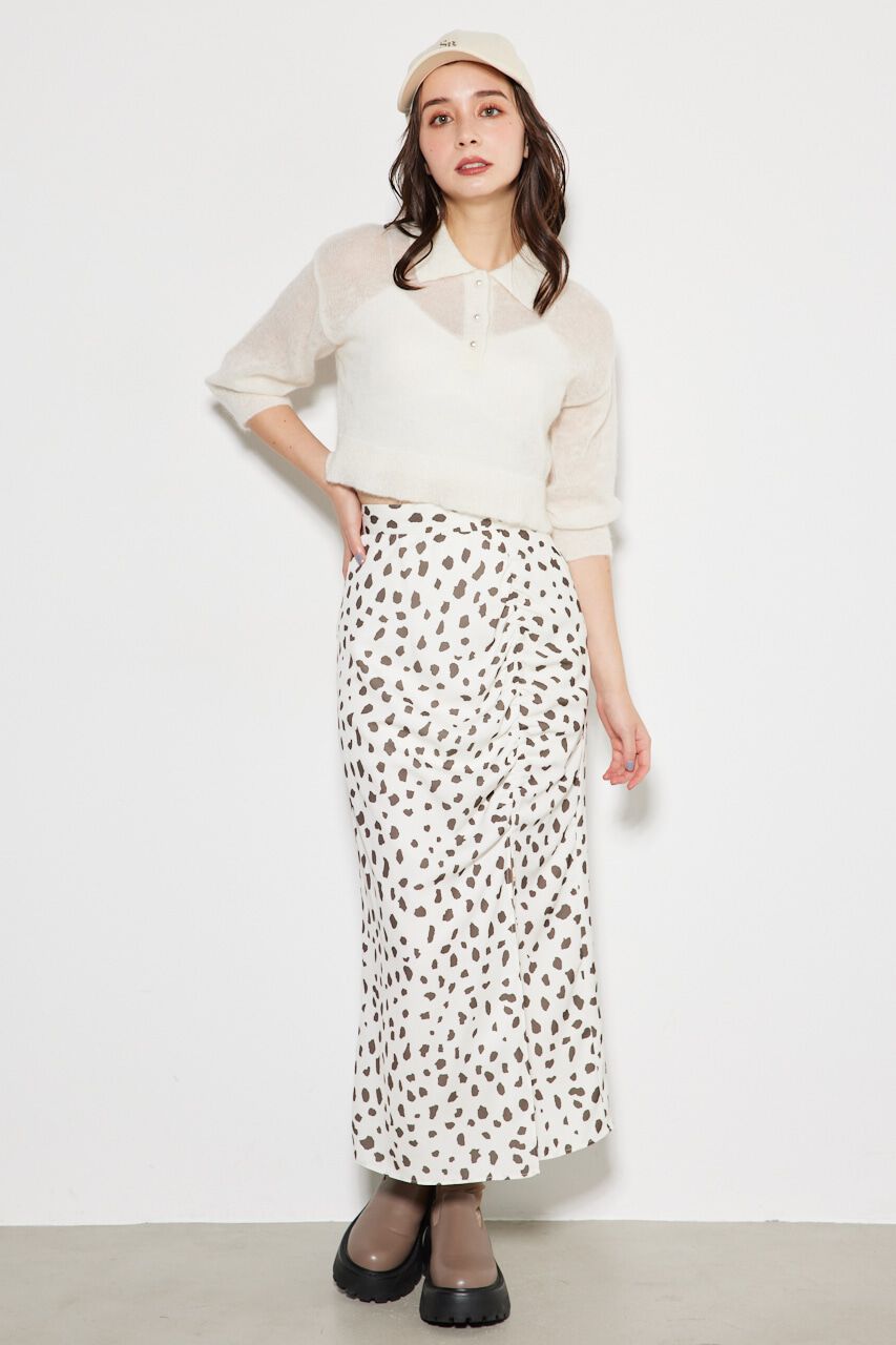 rienda「ハイスリットJWギャザーSK」|スカート|