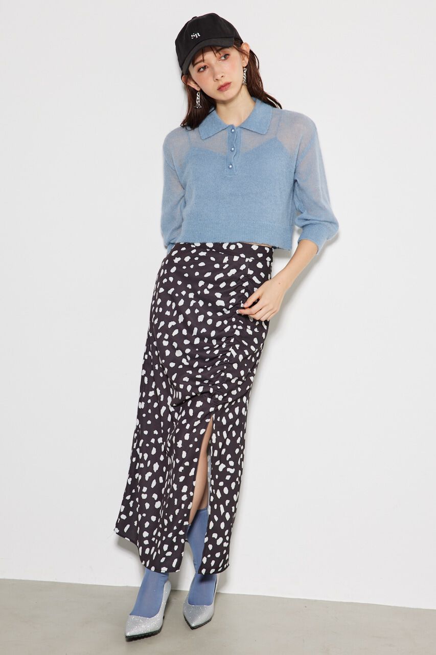 rienda「ハイスリットJWギャザーSK」|スカート|