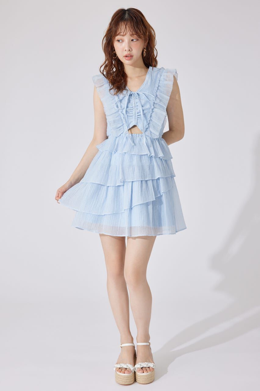 rienda「ティアードフリルミニワンピース」|ワンピース|