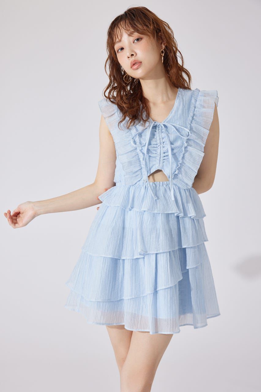rienda「ティアードフリルミニワンピース」|ワンピース|
