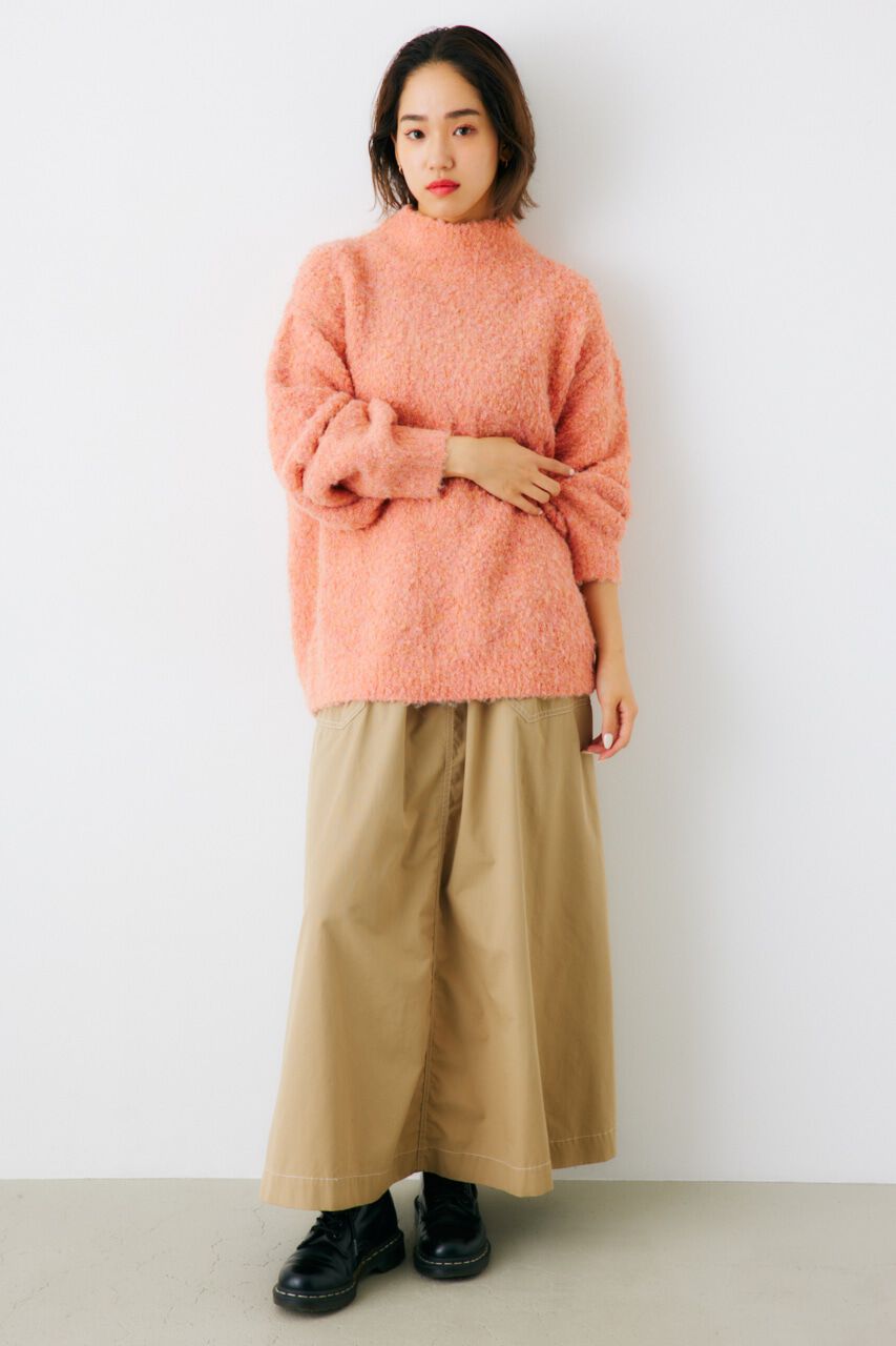 RODEO CROWNS「ミックスブークレルーズタートルニット」|ニット・セーター|L/PNK1