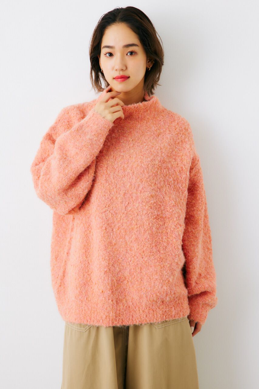 RODEO CROWNS「ミックスブークレルーズタートルニット」|ニット・セーター|