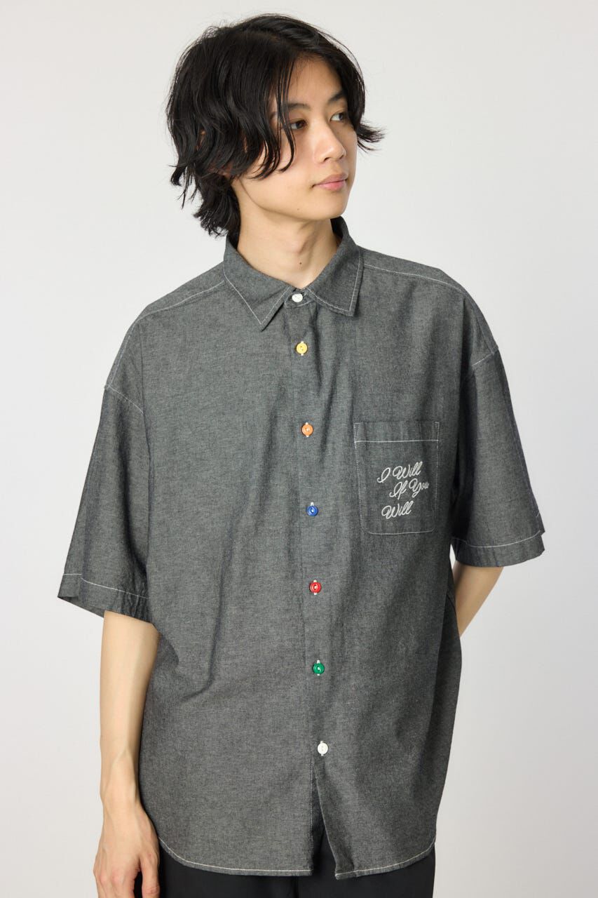 RODEO CROWNS「バックフラワーシャンブレーシャツ」|シャツ・ブラウス|BLK