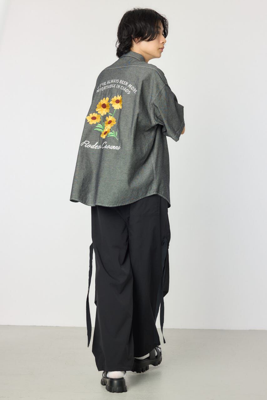 RODEO CROWNS「バックフラワーシャンブレーシャツ」|シャツ・ブラウス|