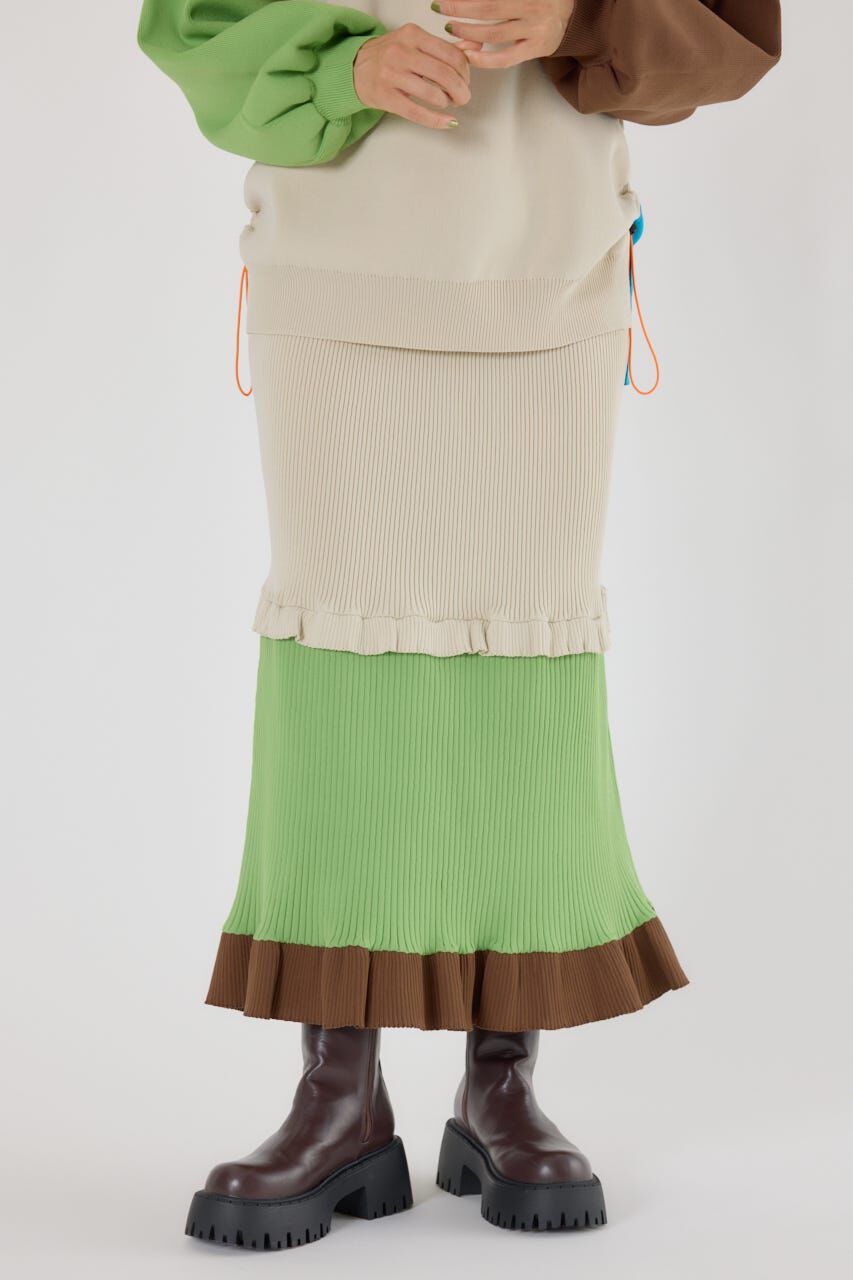 RODEO CROWNS「A-LIGHT フリル切替ニットスカート」|スカート|