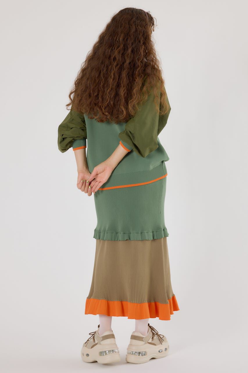 RODEO CROWNS「A-LIGHT フリル切替ニットスカート」|スカート|