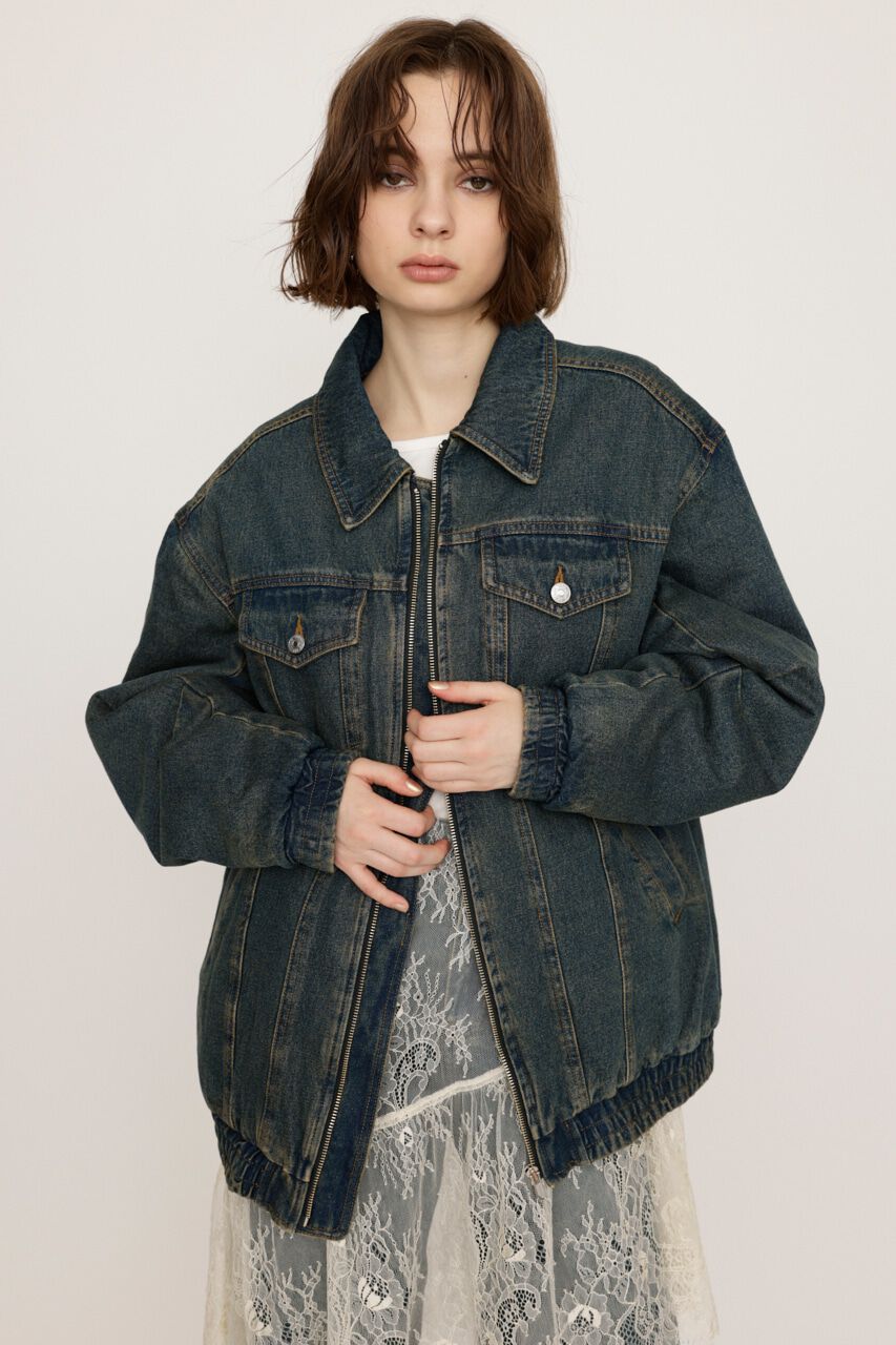 SLY「FRONT ZIP DENIM ブルゾン」|デニムジャケット|