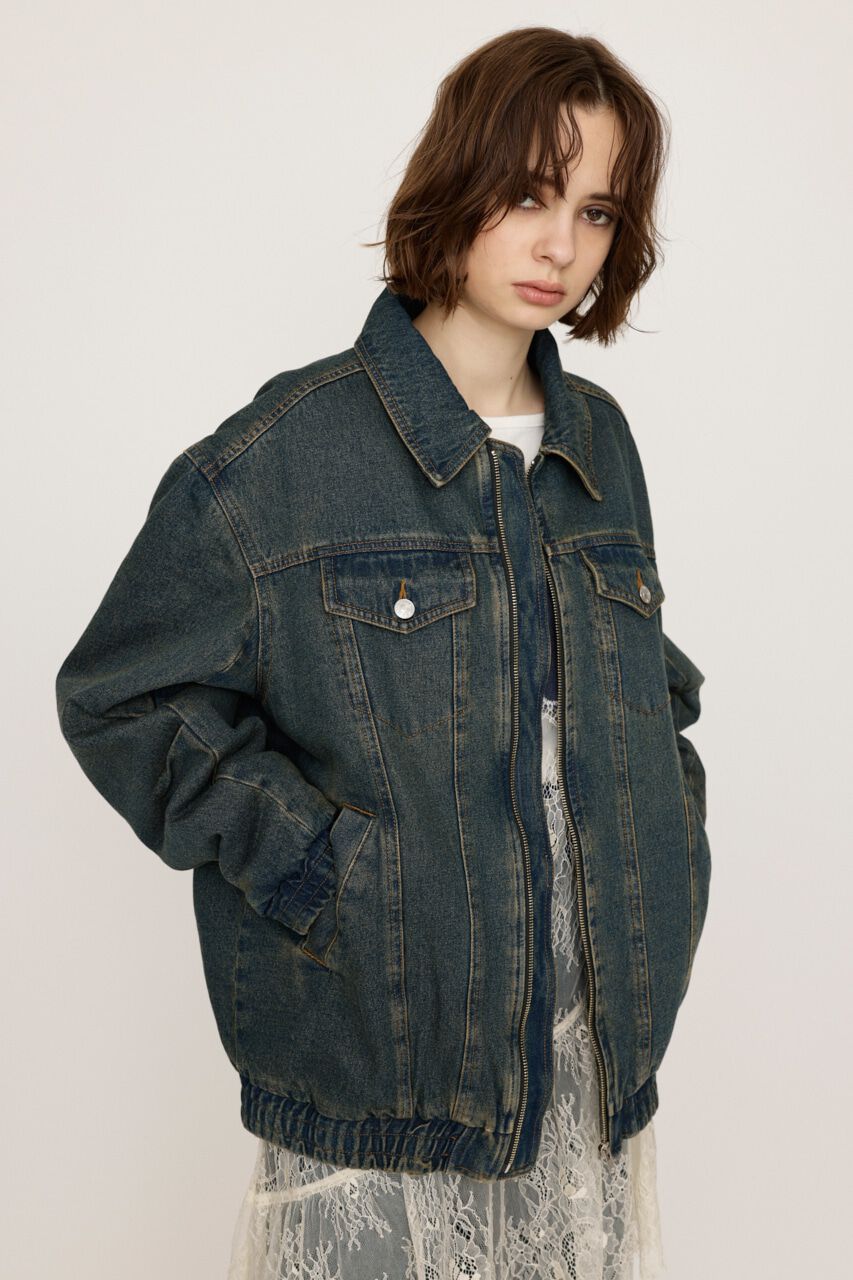 SLY「FRONT ZIP DENIM ブルゾン」|デニムジャケット|