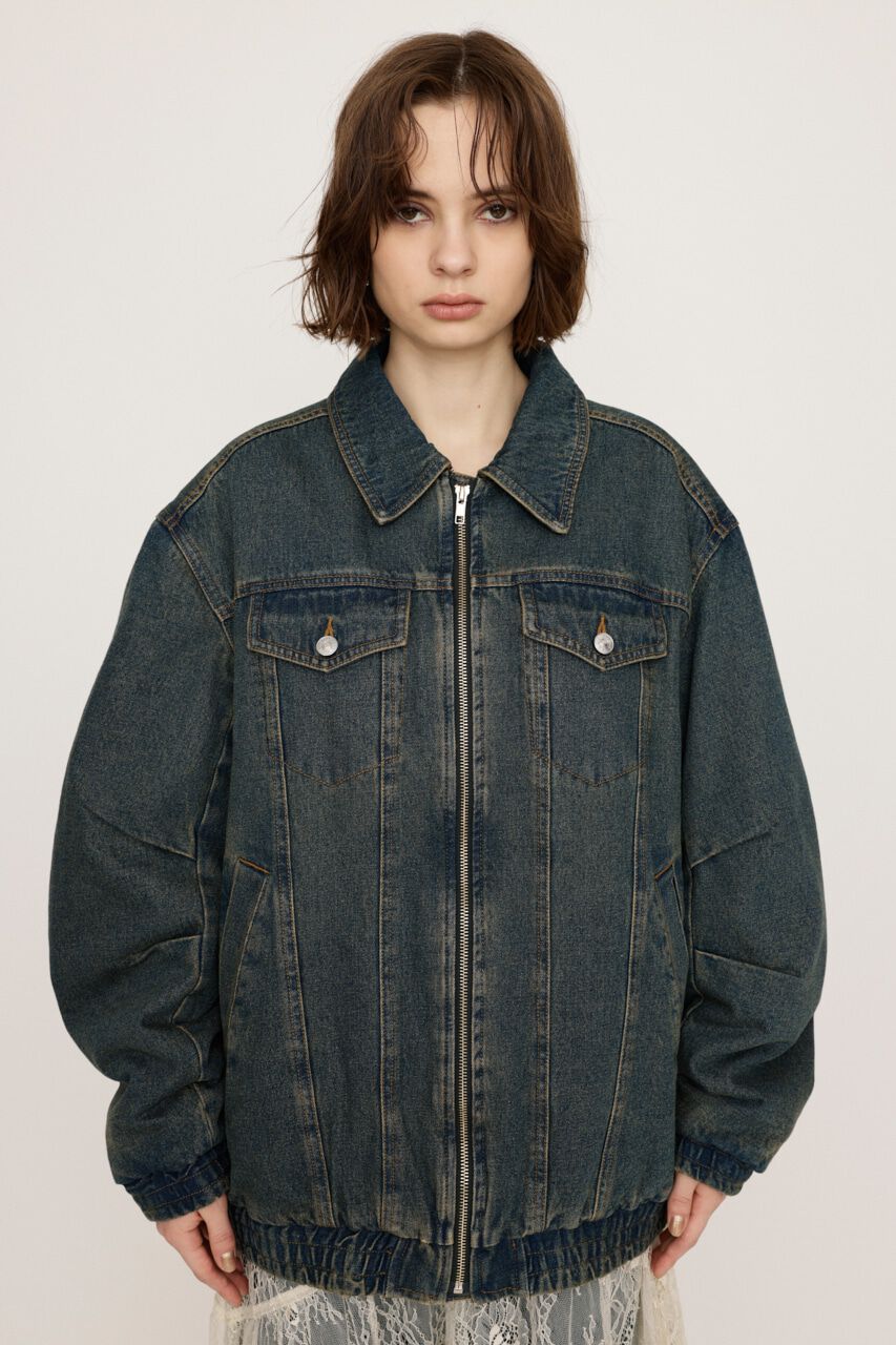 SLY「FRONT ZIP DENIM ブルゾン」|デニムジャケット|
