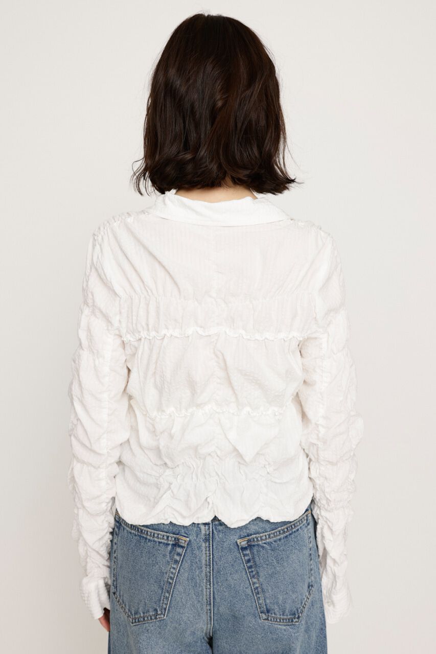 SLY「SHIRRING SKIPPER RIBBON シャツ」|シャツ・ブラウス|