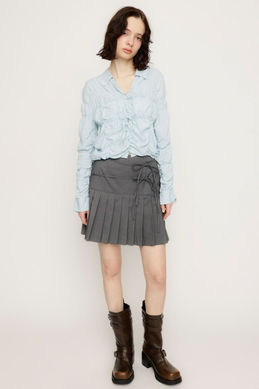 SLY「SHIRRING SKIPPER RIBBON シャツ」|シャツ・ブラウス|