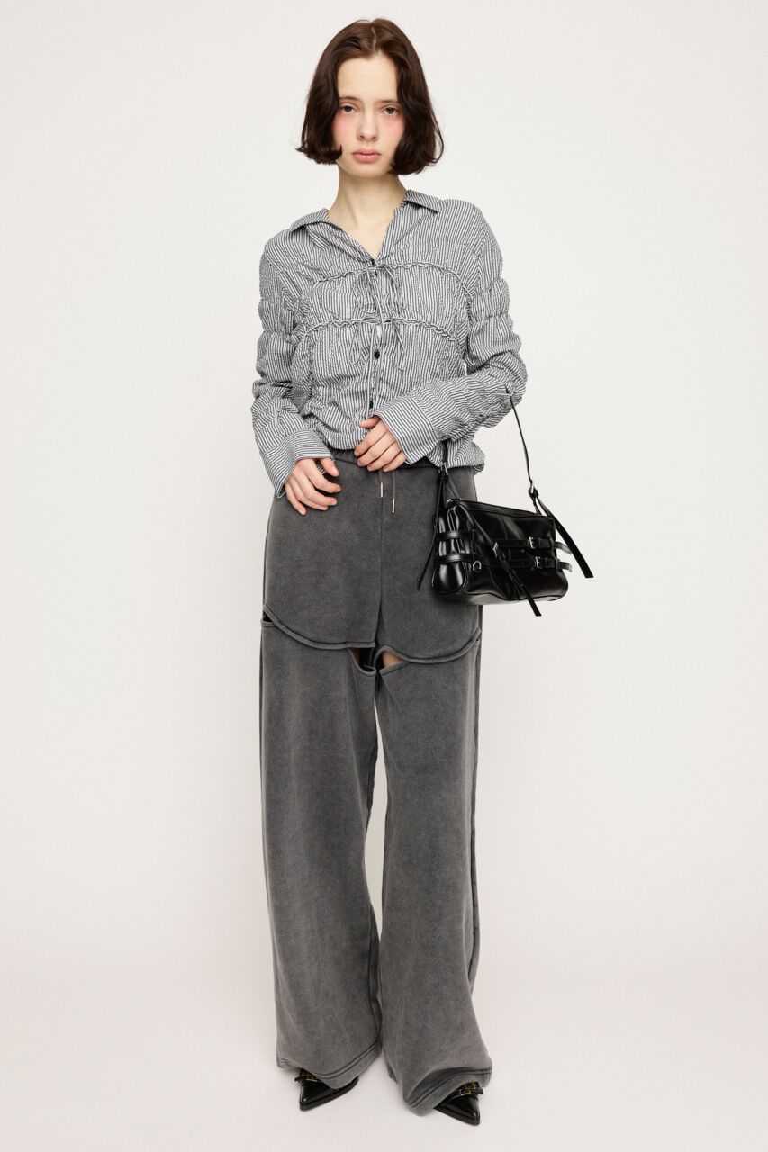 SLY「SHIRRING SKIPPER RIBBON シャツ」|シャツ・ブラウス|