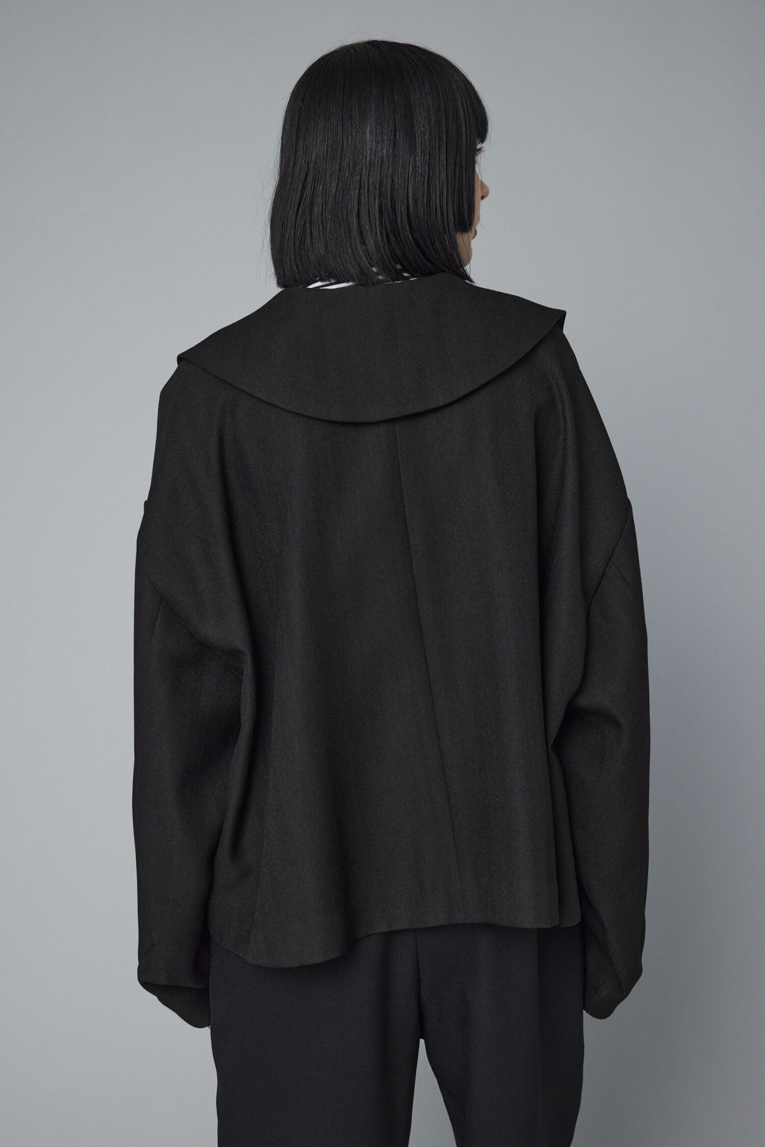 HeRIN.CYE「Asymmetry collar jacket」|その他|