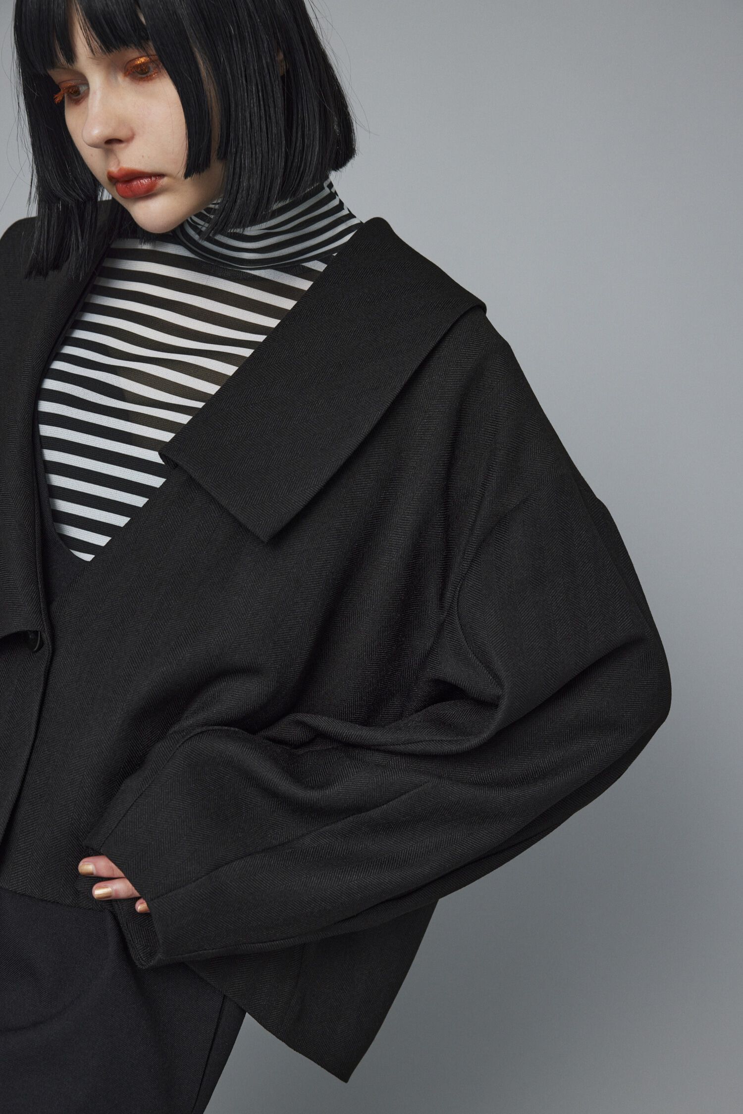 HeRIN.CYE「Asymmetry collar jacket」|その他|