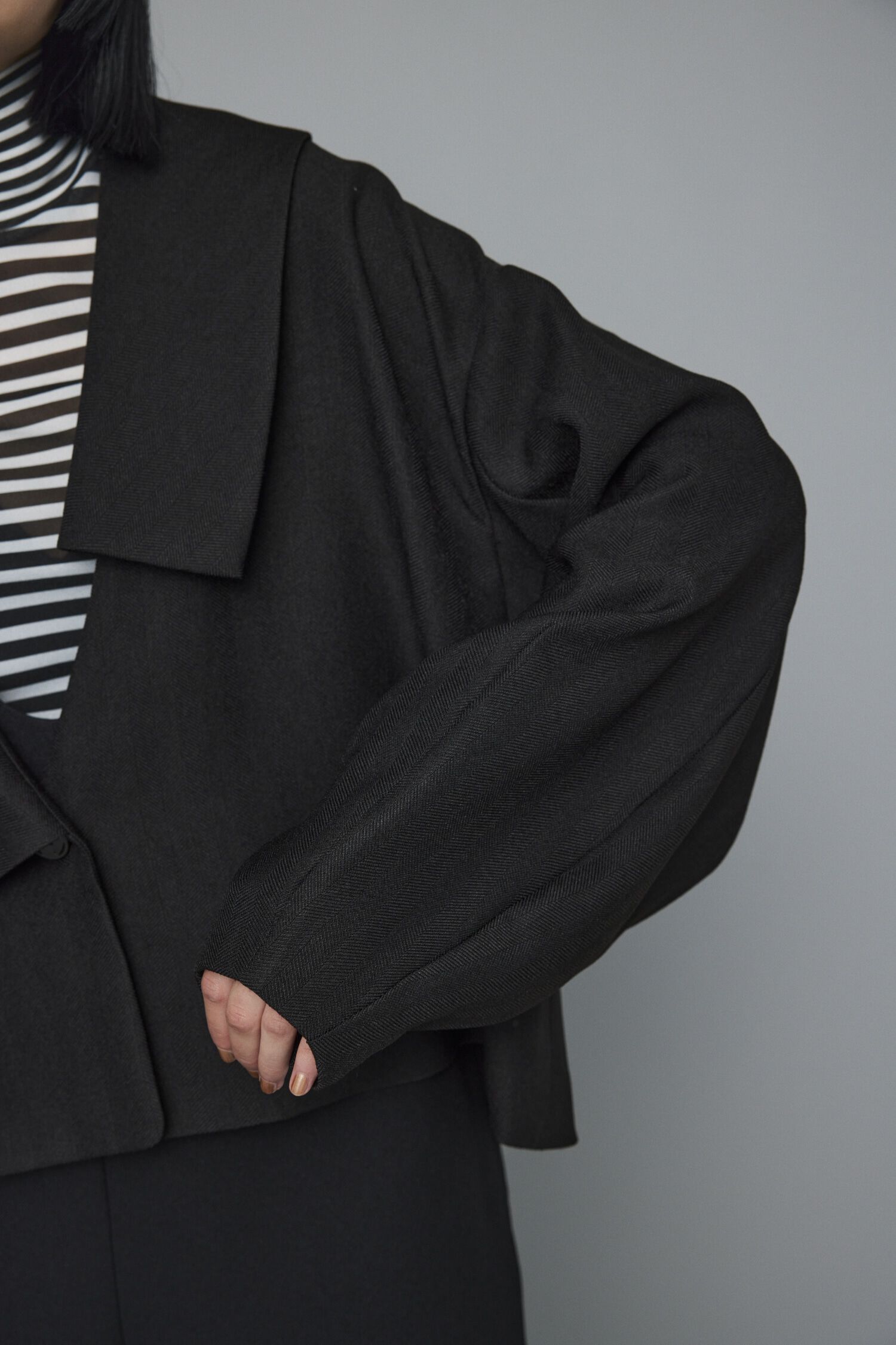 HeRIN.CYE「Asymmetry collar jacket」|その他|