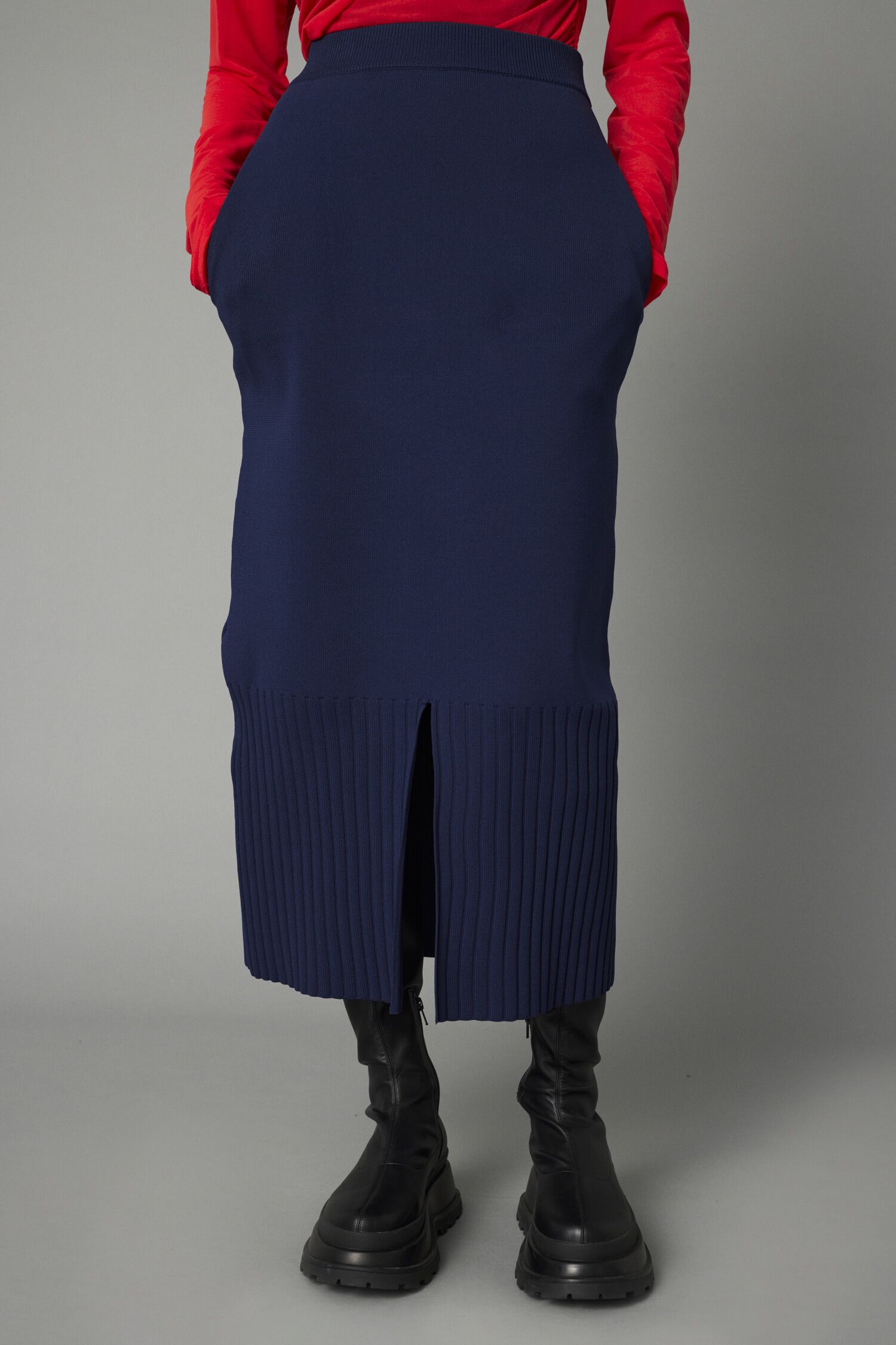 HeRIN.CYE「2way slit knit skirt」|スカート|