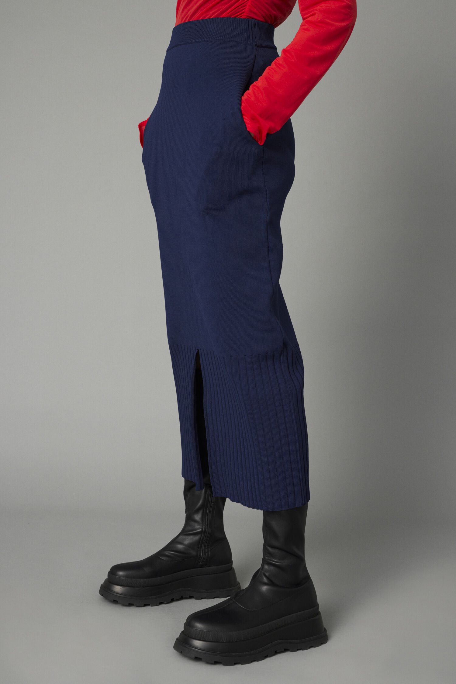 HeRIN.CYE「2way slit knit skirt」|スカート|