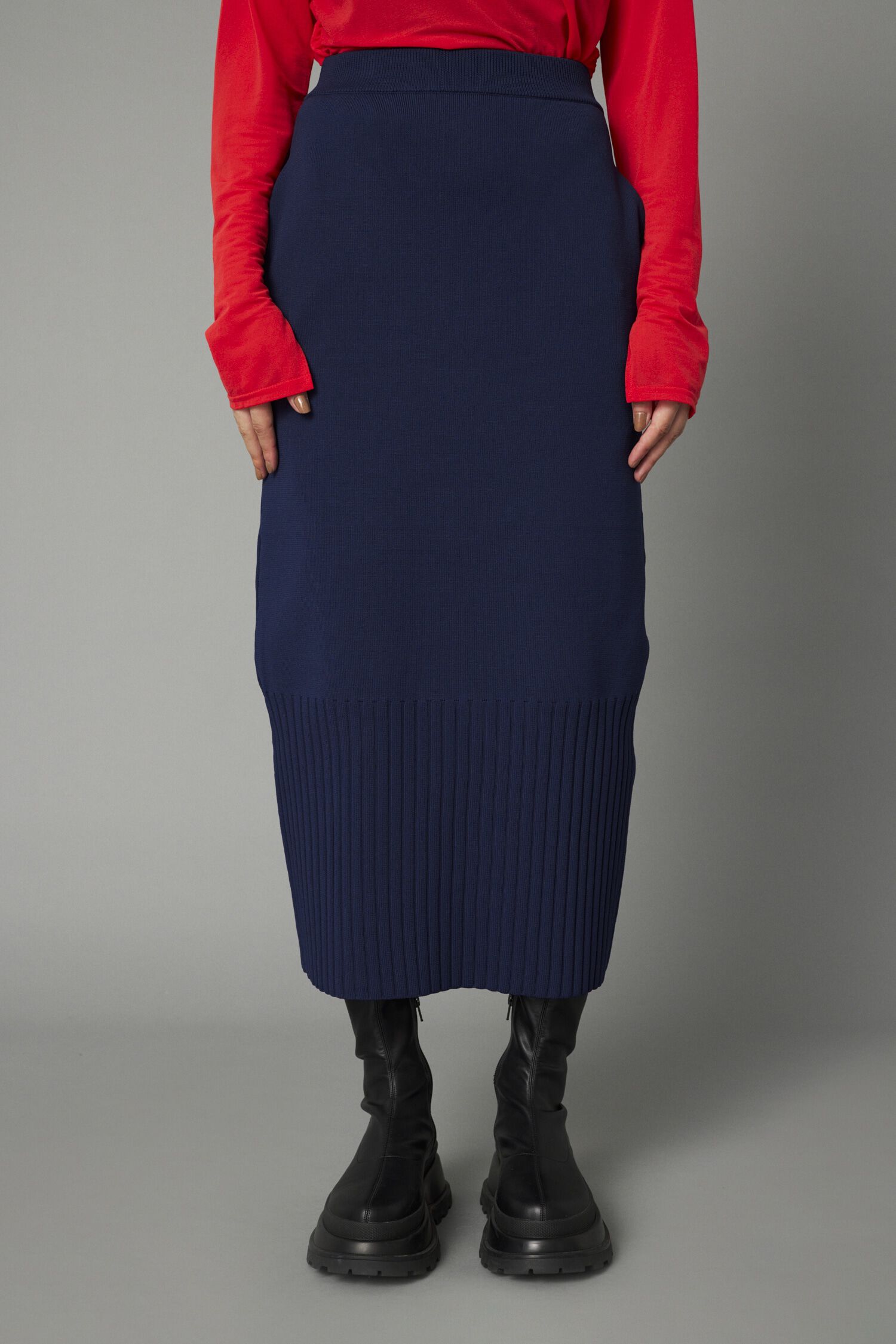 HeRIN.CYE「2way slit knit skirt」|スカート|