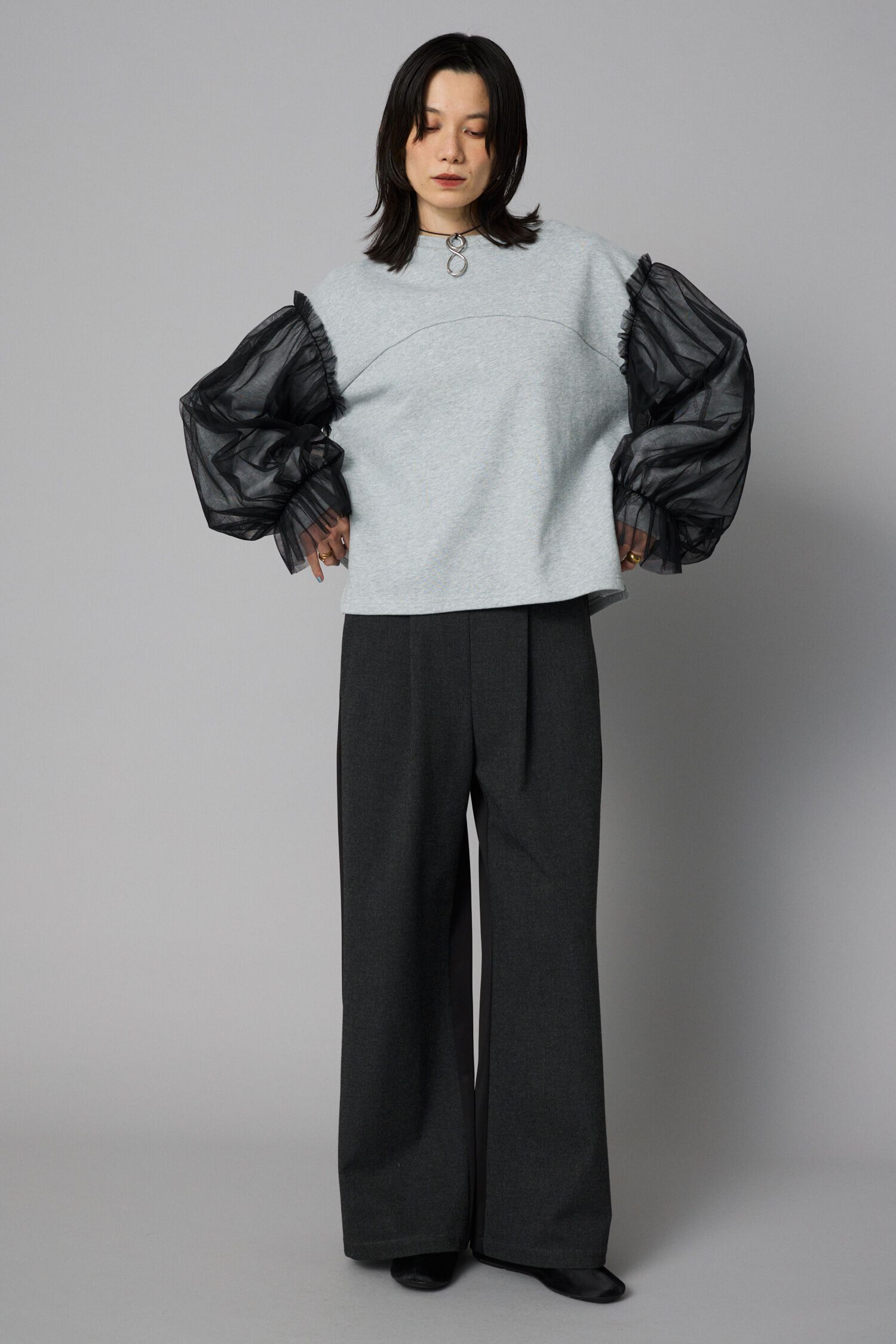 HeRIN.CYE「Tulle layer tops」|Tシャツ・カットソー|