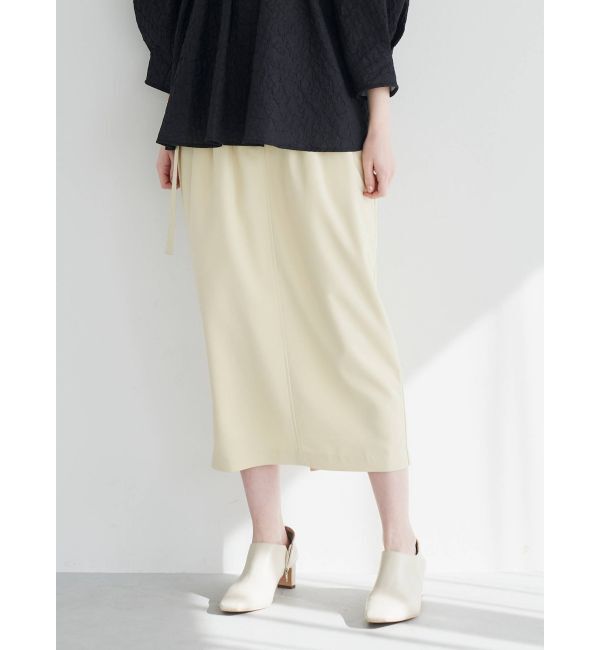 ELENDEEK「TUCK COCOON SK」|スカート|イエロー