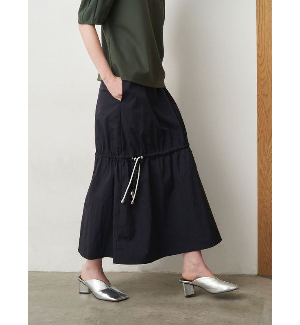 ELENDEEK「DROST FLARE SK」|スカート|ネイビー