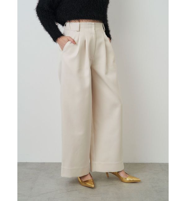 ELENDEEK「TUCK WIDE REG PT」|その他|オフホワイト
