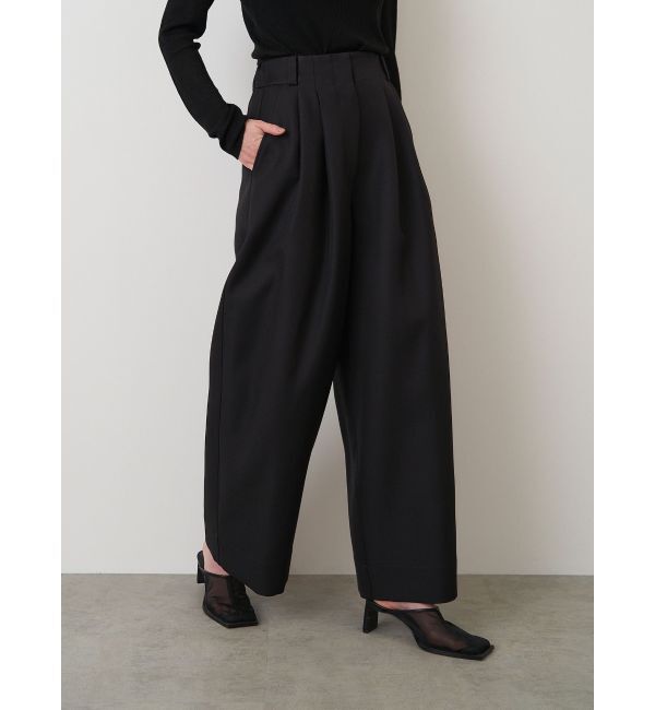 ELENDEEK「TUCK WIDE REG PT」|その他|ブラック