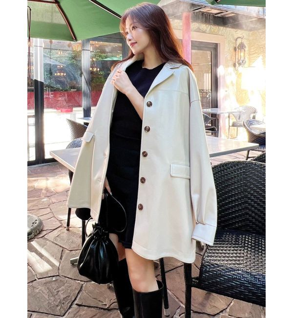 RESEXXY「シンセティックレザージャケット【セットアップ着用可能】」|テーラードジャケット|