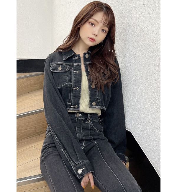 RESEXXY「クロップドジャケット【セットアップ着用可能】」|デニムジャケット|