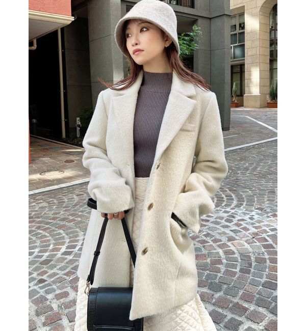 RESEXXY「シャギーテーラードジャケット」|テーラードジャケット|アイボリー