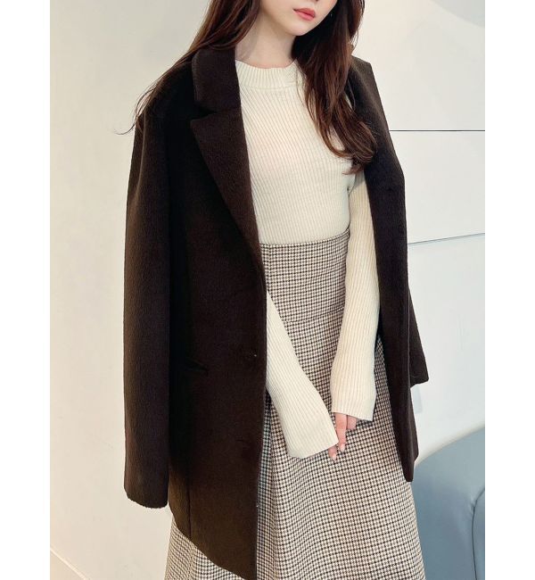 RESEXXY「シャギーテーラードジャケット」|テーラードジャケット|ブラウン