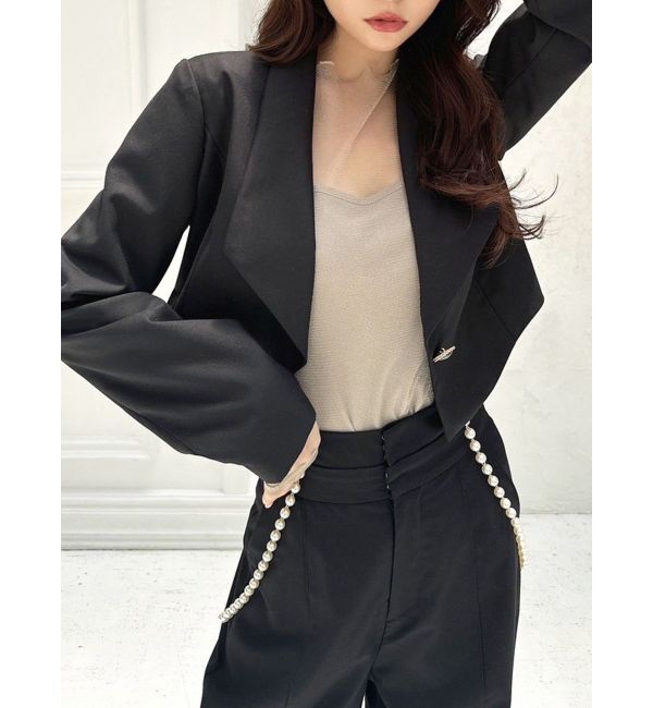 RESEXXY「イレヘムショールカラージャケット」|テーラードジャケット|ブラック