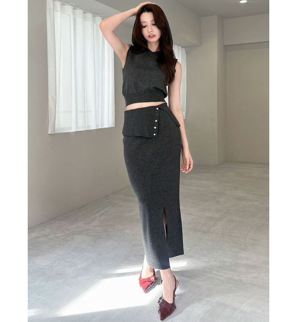 RESEXXY「ウエストデザインタイトニットスカート【セットアップ着用可能】」|スカート|