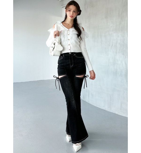 RESEXXY「シアーフリルニットトップス」|ニット・セーター|