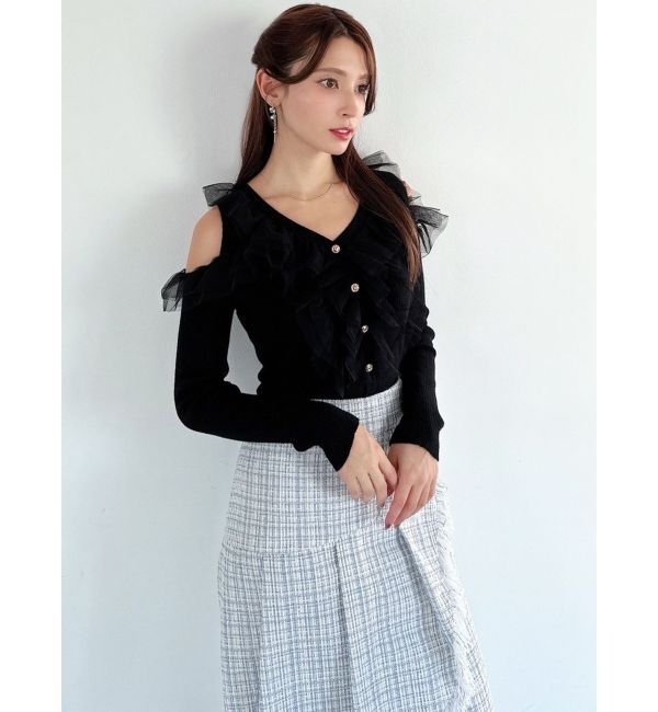 RESEXXY「シアーフリルニットトップス」|ニット・セーター|