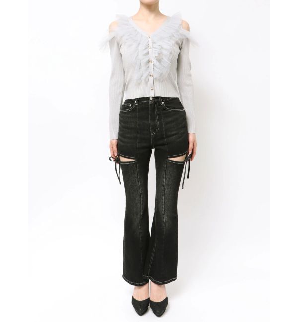 RESEXXY「シアーフリルニットトップス」|ニット・セーター|