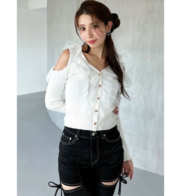 RESEXXY「シアーフリルニットトップス」|ニット・セーター|