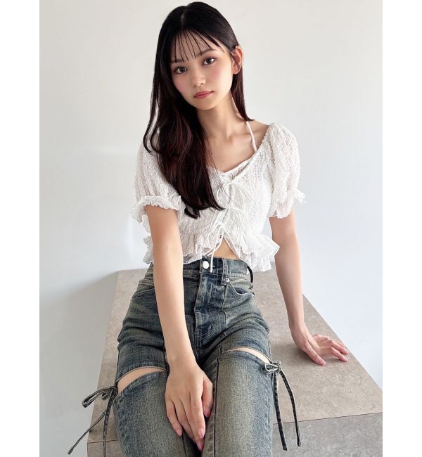 RESEXXY「レースドッキングフリルブラウス」|シャツ・ブラウス|