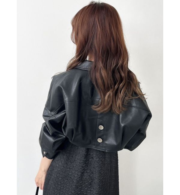 dazzlin「ショートカーブライダースジャケット」|ライダースジャケット|