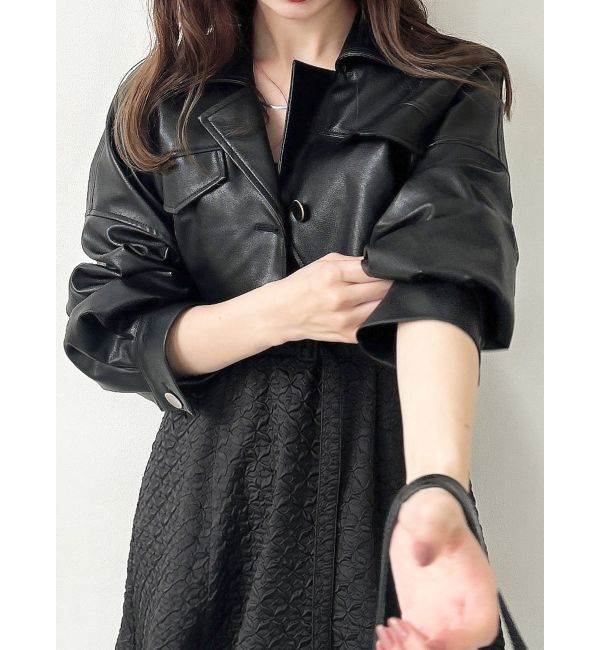 dazzlin「ショートカーブライダースジャケット」|ライダースジャケット|