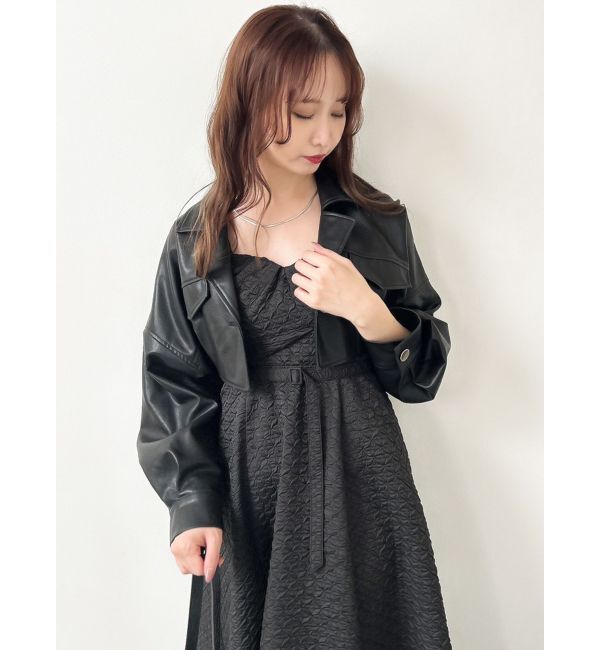 dazzlin「ショートカーブライダースジャケット」|ライダースジャケット|