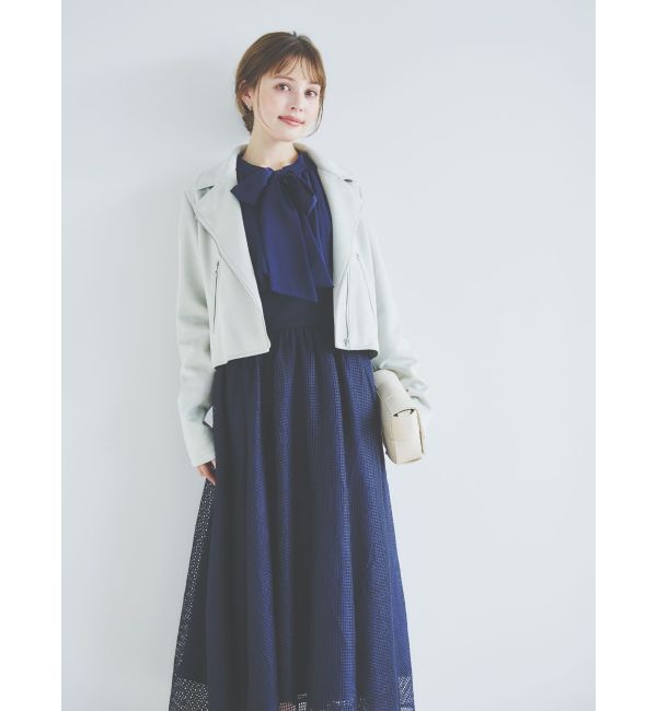 dazzlin「パステルコンパクトライダースジャケット」|ライダースジャケット|