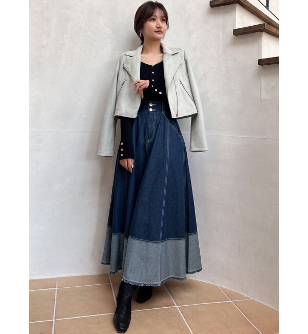 dazzlin「パステルコンパクトライダースジャケット」|ライダースジャケット|