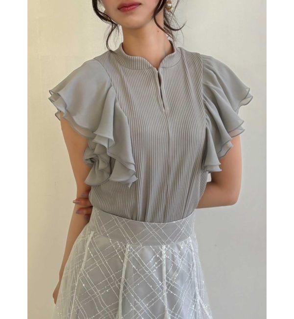 dazzlin「フロントホックフリルトップス」|Tシャツ・カットソー|