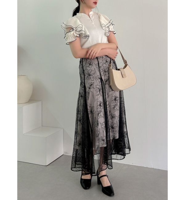 dazzlin「フロントホックフリルトップス」|Tシャツ・カットソー|